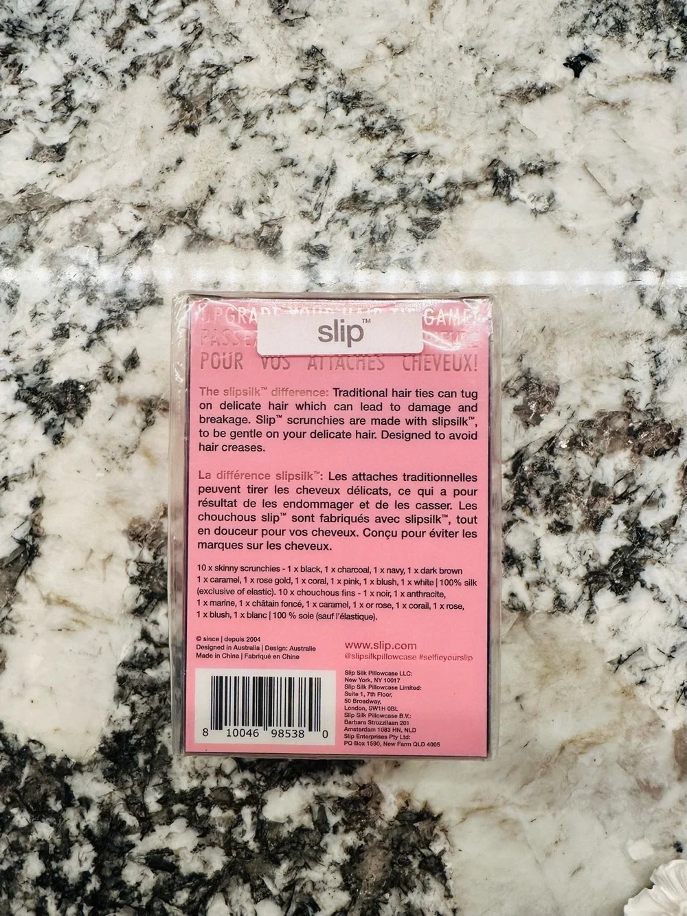10-Pack Assorted Skinny Silk Scrunchies $100 Value NIB Pink Multi